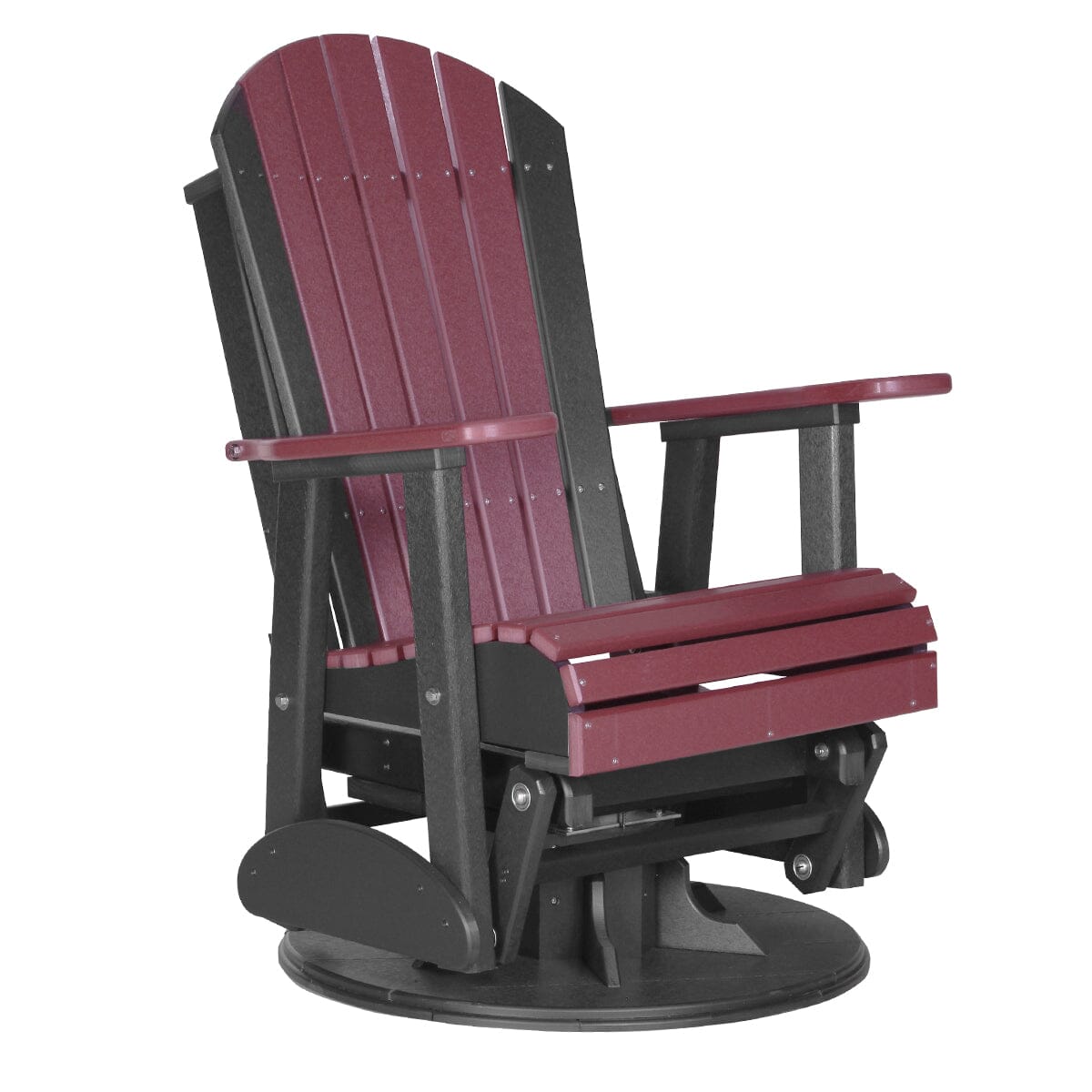 LuxCraft Poly 2' Swivel Adirondack Glider