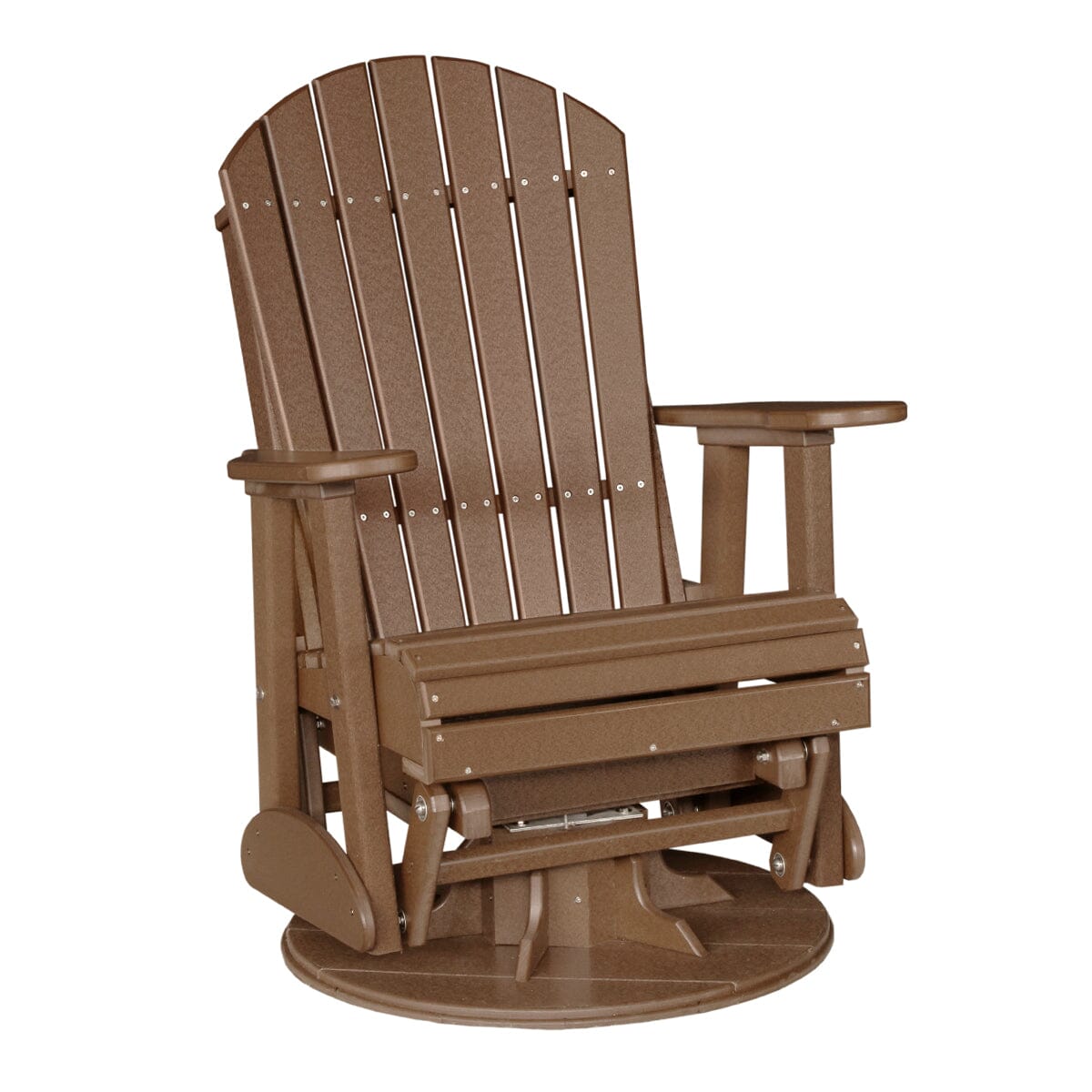LuxCraft Poly 2' Swivel Adirondack Glider