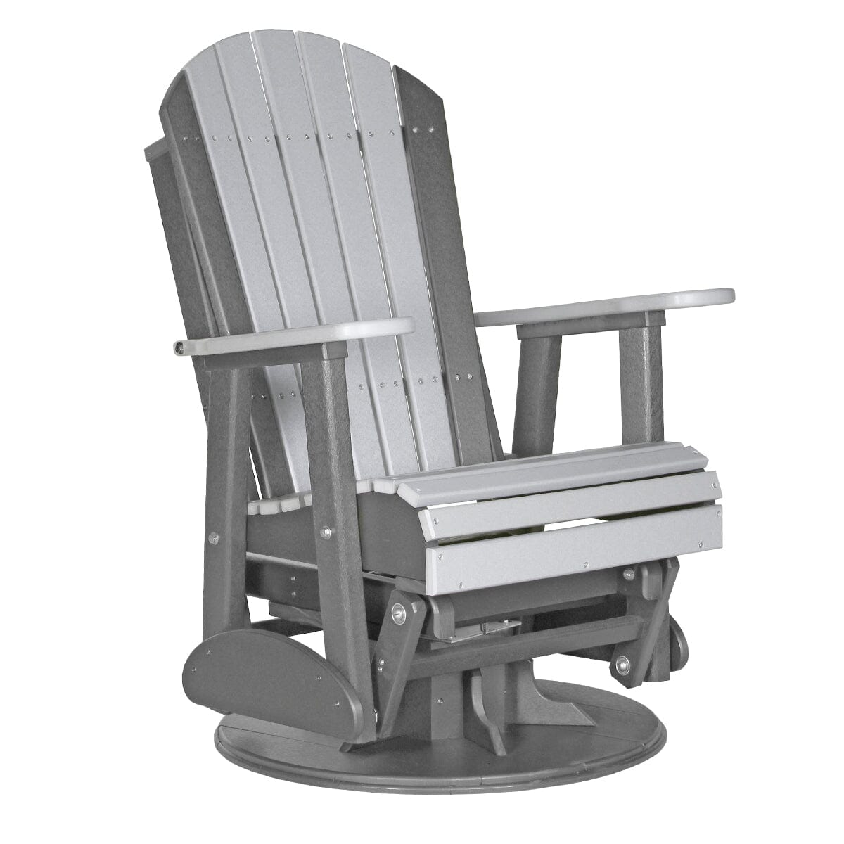 LuxCraft Poly 2' Swivel Adirondack Glider