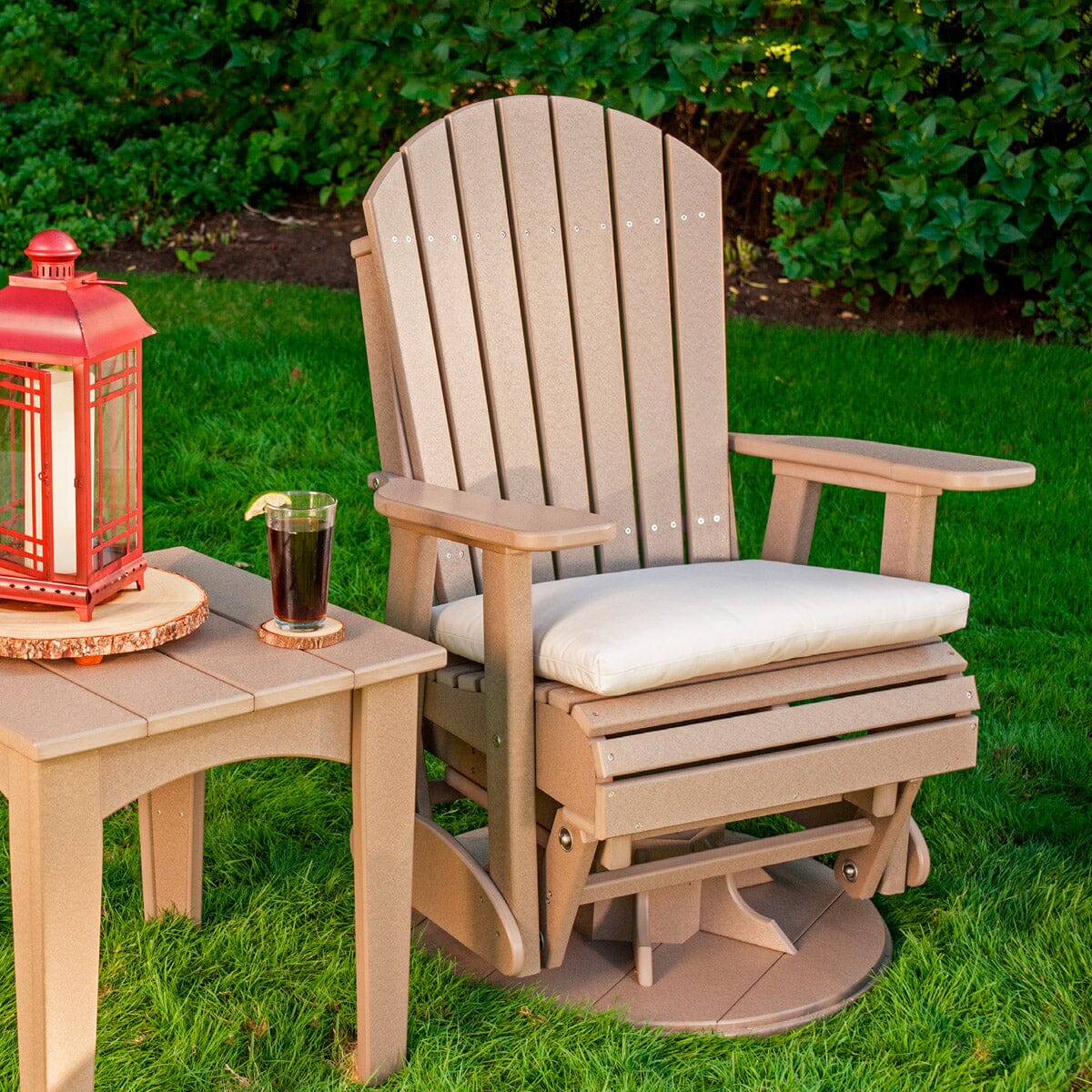 LuxCraft Poly 2' Swivel Adirondack Glider