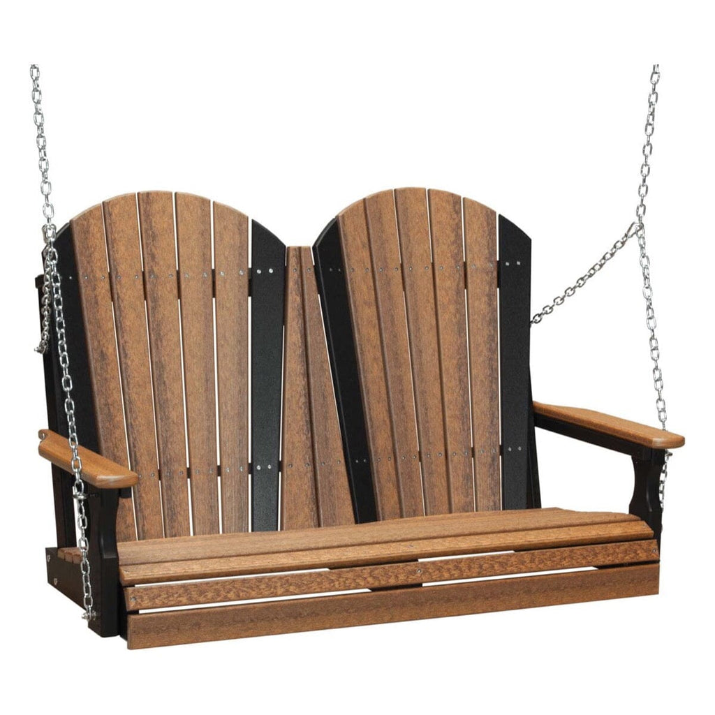 LuxCraft Adirondack Poly Porch Swing - 4 Foot
