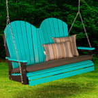 LuxCraft Adirondack Poly Porch Swing - 4 Foot