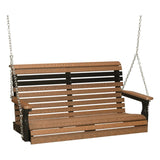 LuxCraft Plain Poly Porch Swing - 4 Foot
