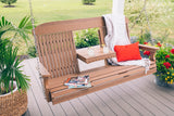 LuxCraft Classic Poly Porch Swing  with Flip Console - 5 Foot