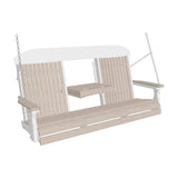 LuxCraft Classic Poly Porch Swing  with Flip Console - 5 Foot