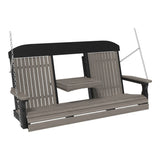 LuxCraft Classic Poly Porch Swing  with Flip Console - 5 Foot