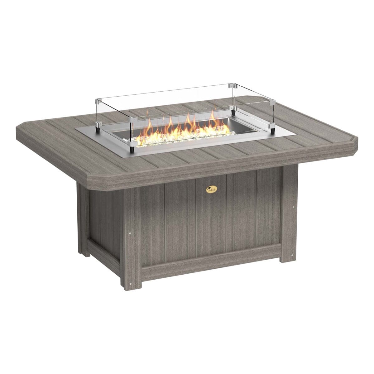 LuxCraft Poly 5 Piece Fire Pit Table & Chairs Set