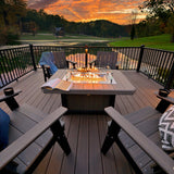 LuxCraft Poly 5 Piece Fire Pit Table & Chairs Set