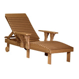 LuxCraft Poly Chaise Lounge - Premium Woodgrain Finish
