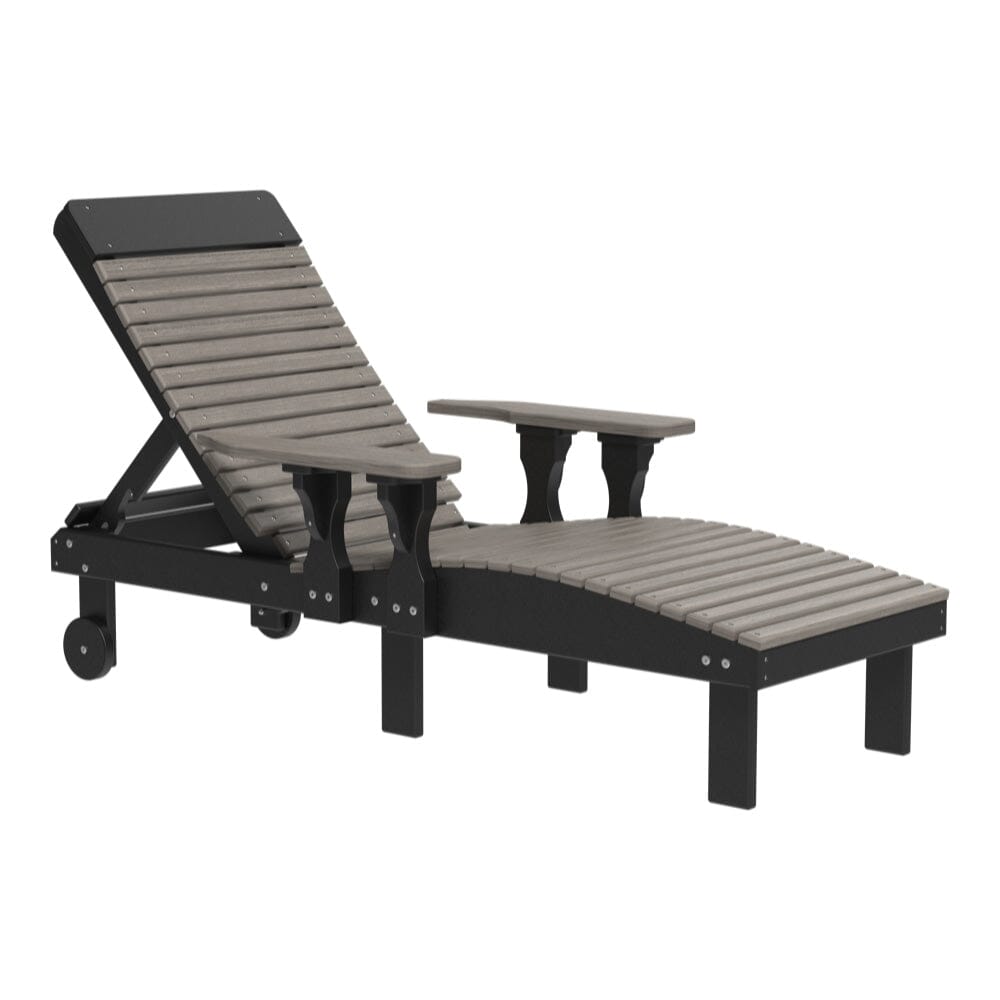 LuxCraft Poly Chaise Lounge - Premium Woodgrain Finish