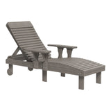 LuxCraft Poly Chaise Lounge - Premium Woodgrain Finish