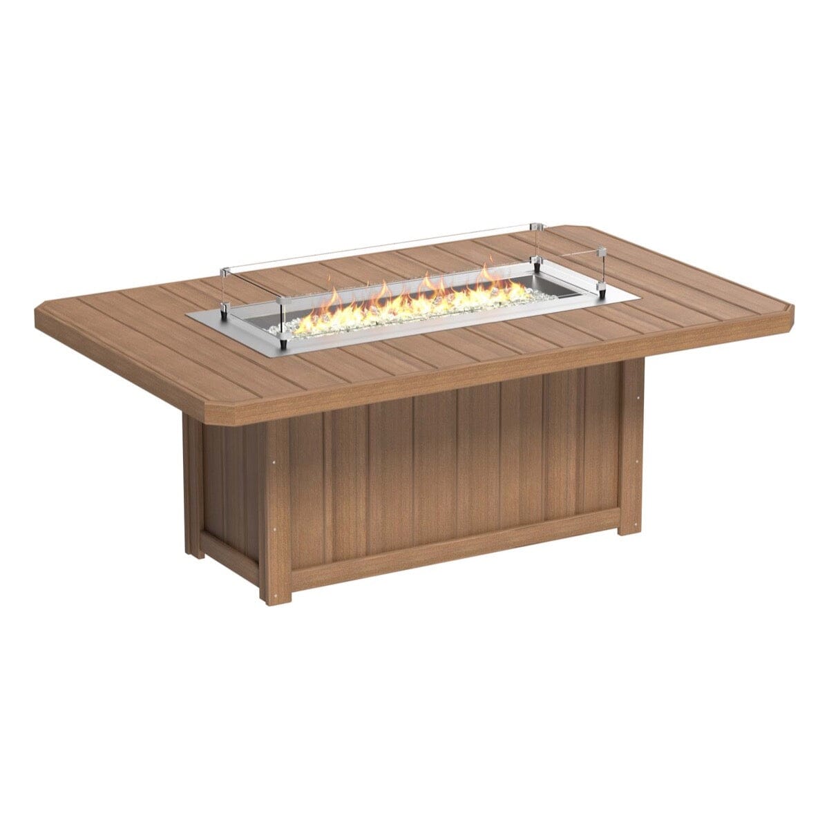 LuxCraft 7 Piece Fire Table & Chairs Dining Set