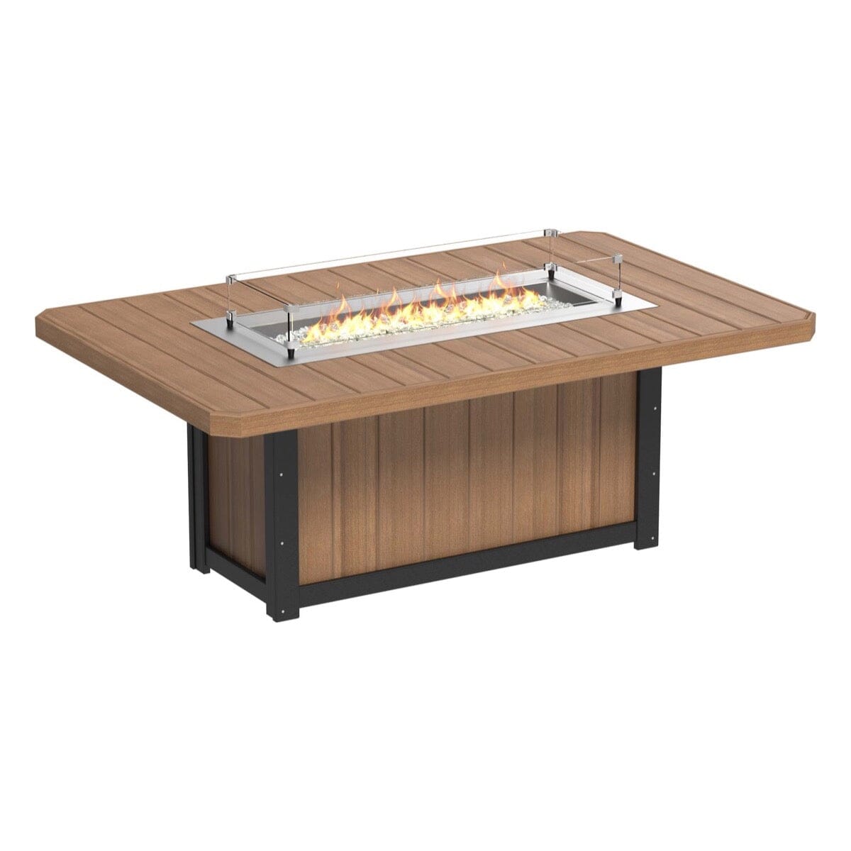 LuxCraft 7 Piece Fire Table & Chairs Dining Set