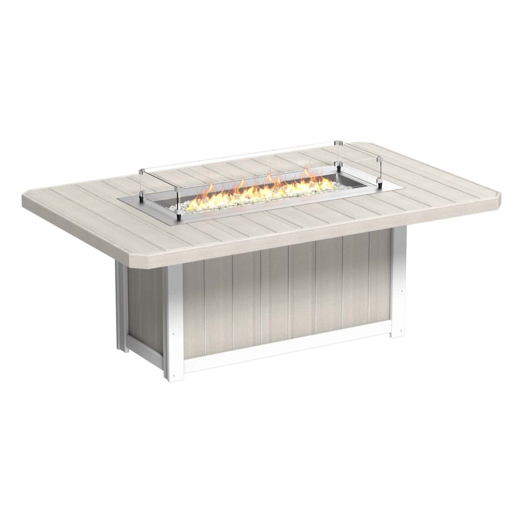 LuxCraft 7 Piece Fire Table & Chairs Dining Set