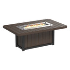 LuxCraft 7 Piece Fire Table & Chairs Dining Set