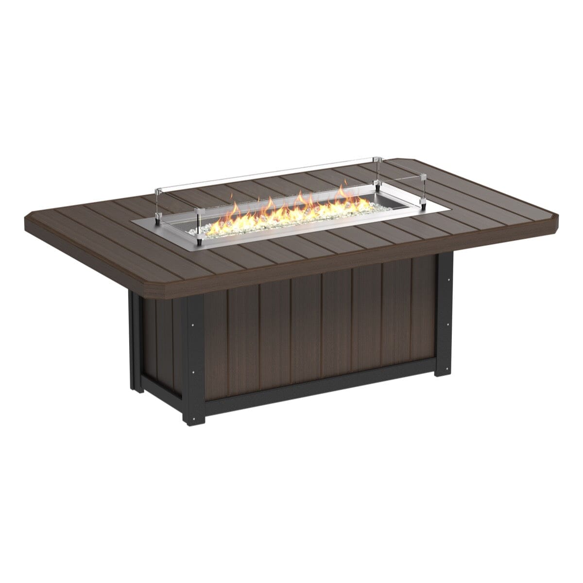 LuxCraft 7 Piece Fire Table & Chairs Dining Set
