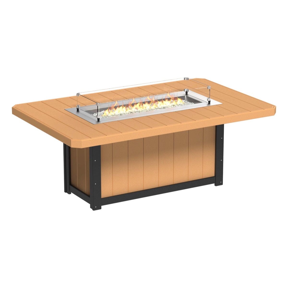 LuxCraft 7 Piece Fire Table & Chairs Dining Set