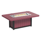 LuxCraft 7 Piece Fire Table & Chairs Dining Set