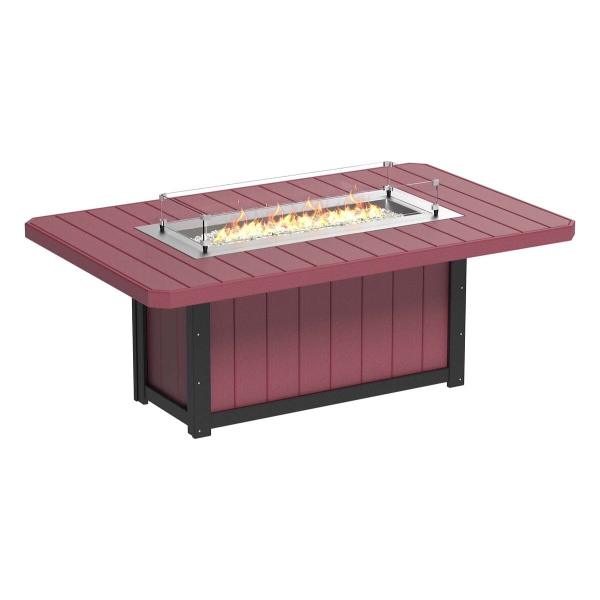 LuxCraft 7 Piece Fire Table & Chairs Dining Set