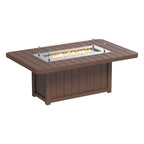 LuxCraft 7 Piece Fire Table & Chairs Dining Set