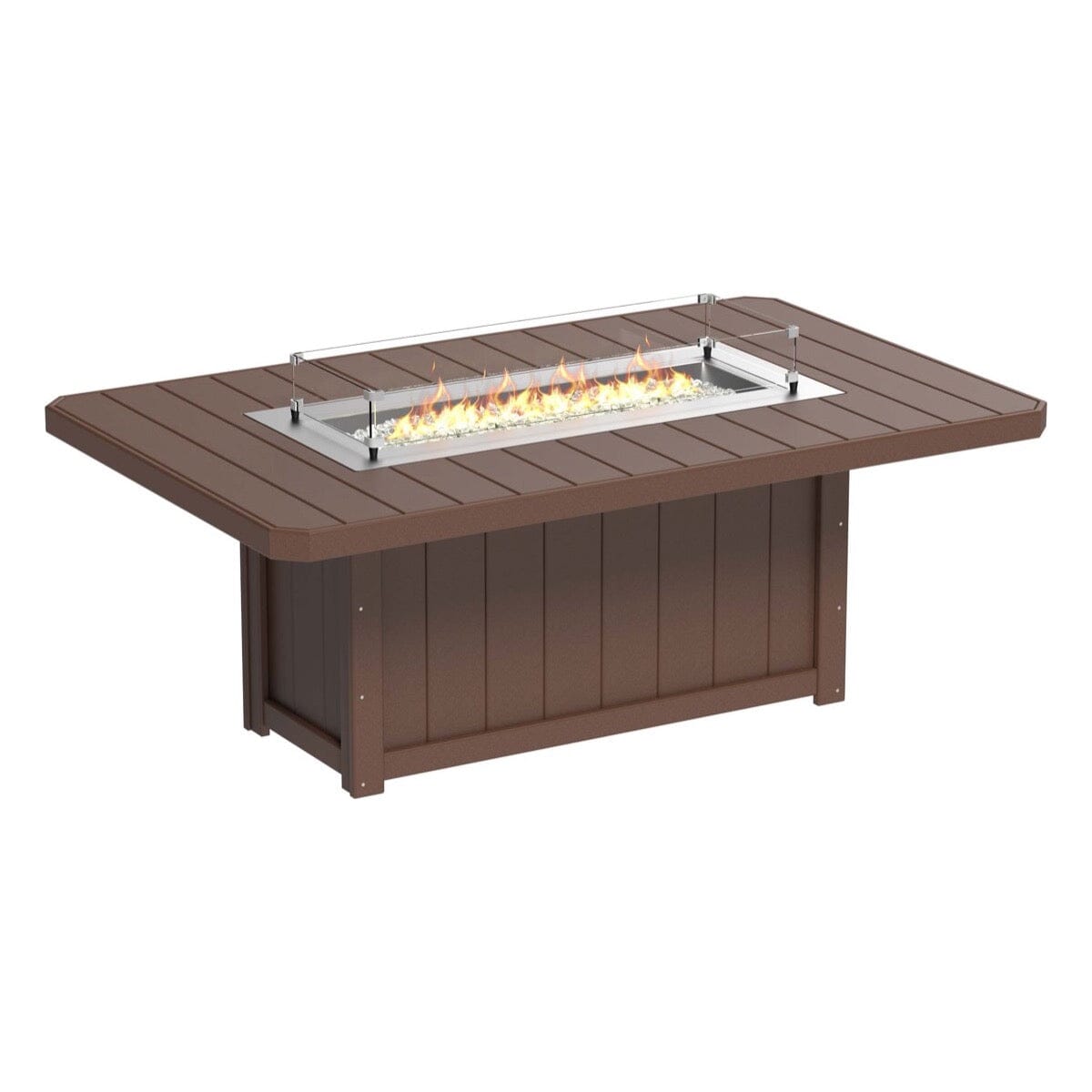LuxCraft 7 Piece Fire Table & Chairs Dining Set