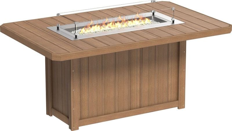 LuxCraft 7 Piece Fire Table & Chairs Dining Set