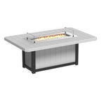 LuxCraft 7 Piece Fire Table & Chairs Dining Set