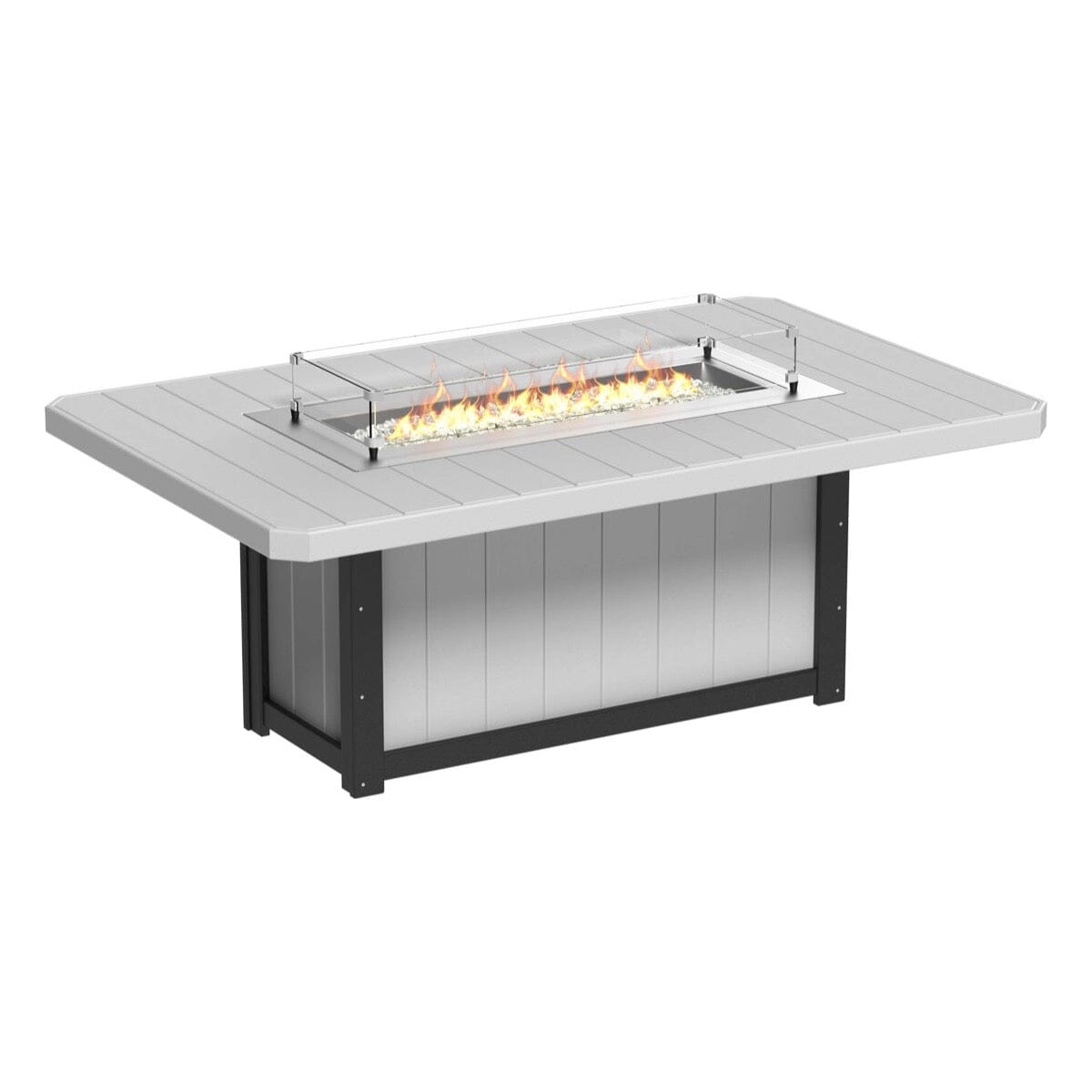 LuxCraft 7 Piece Fire Table & Chairs Dining Set