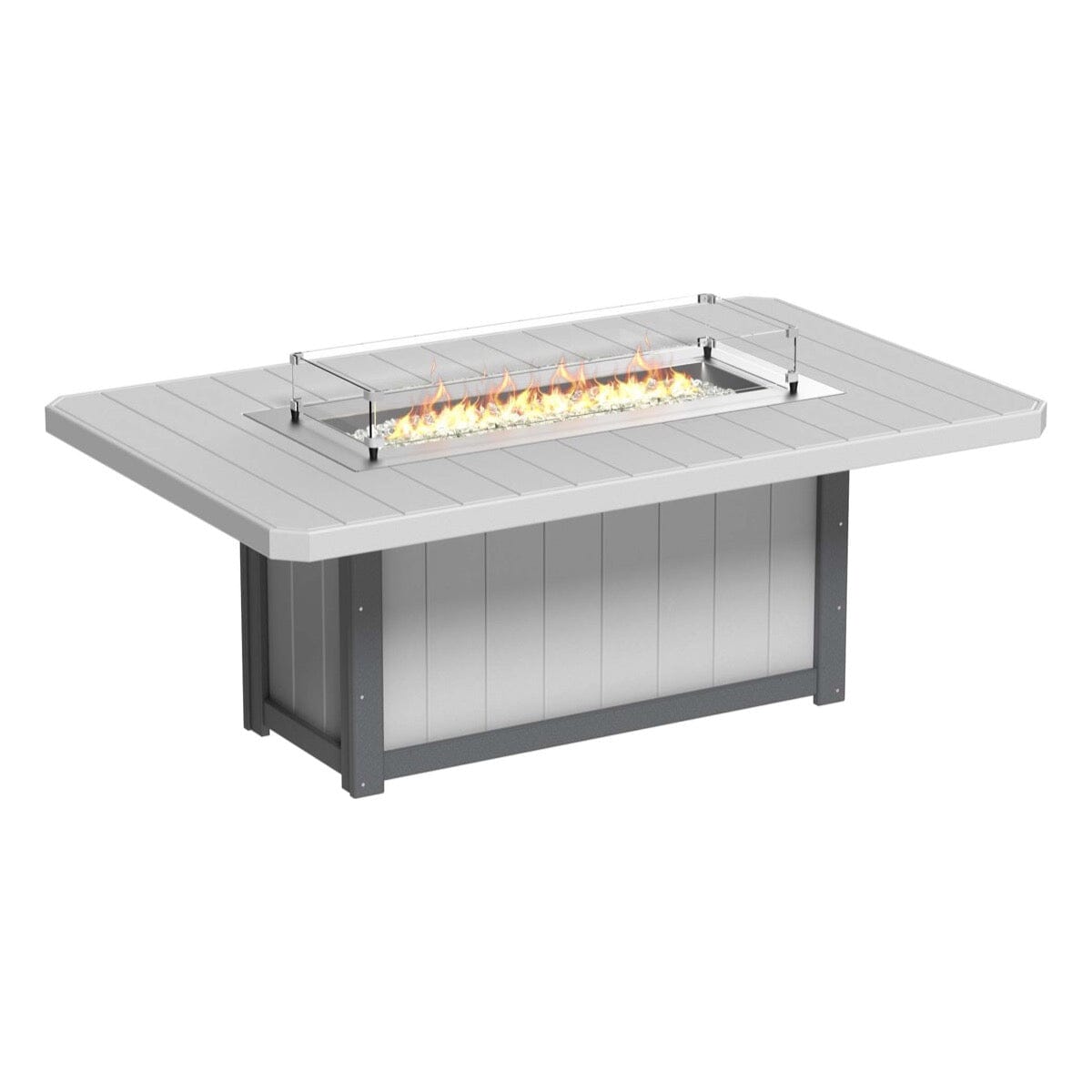 LuxCraft 7 Piece Fire Table & Chairs Dining Set