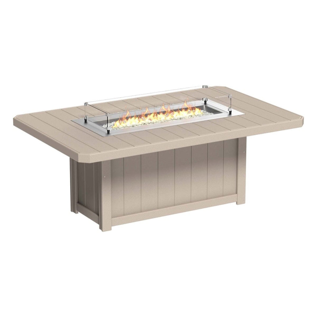 LuxCraft 7 Piece Fire Table & Chairs Dining Set