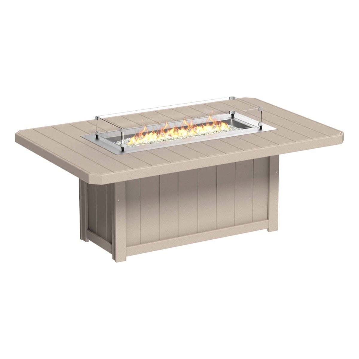 LuxCraft 7 Piece Fire Table & Chairs Dining Set