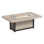 LuxCraft 7 Piece Fire Table & Chairs Dining Set
