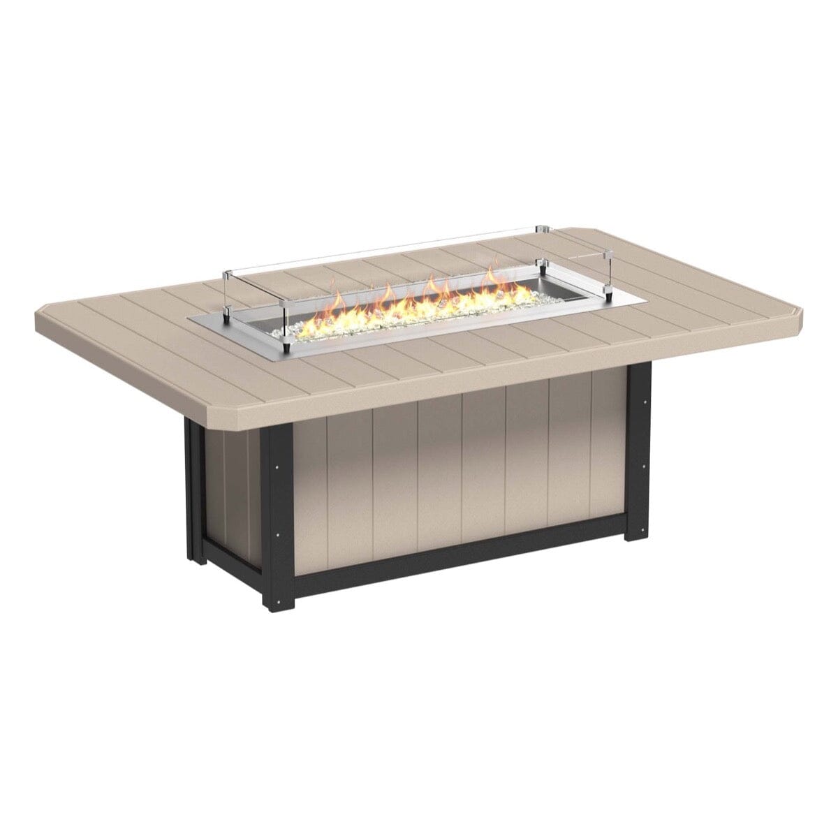 LuxCraft 7 Piece Fire Table & Chairs Dining Set