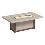 LuxCraft 7 Piece Fire Table & Chairs Dining Set