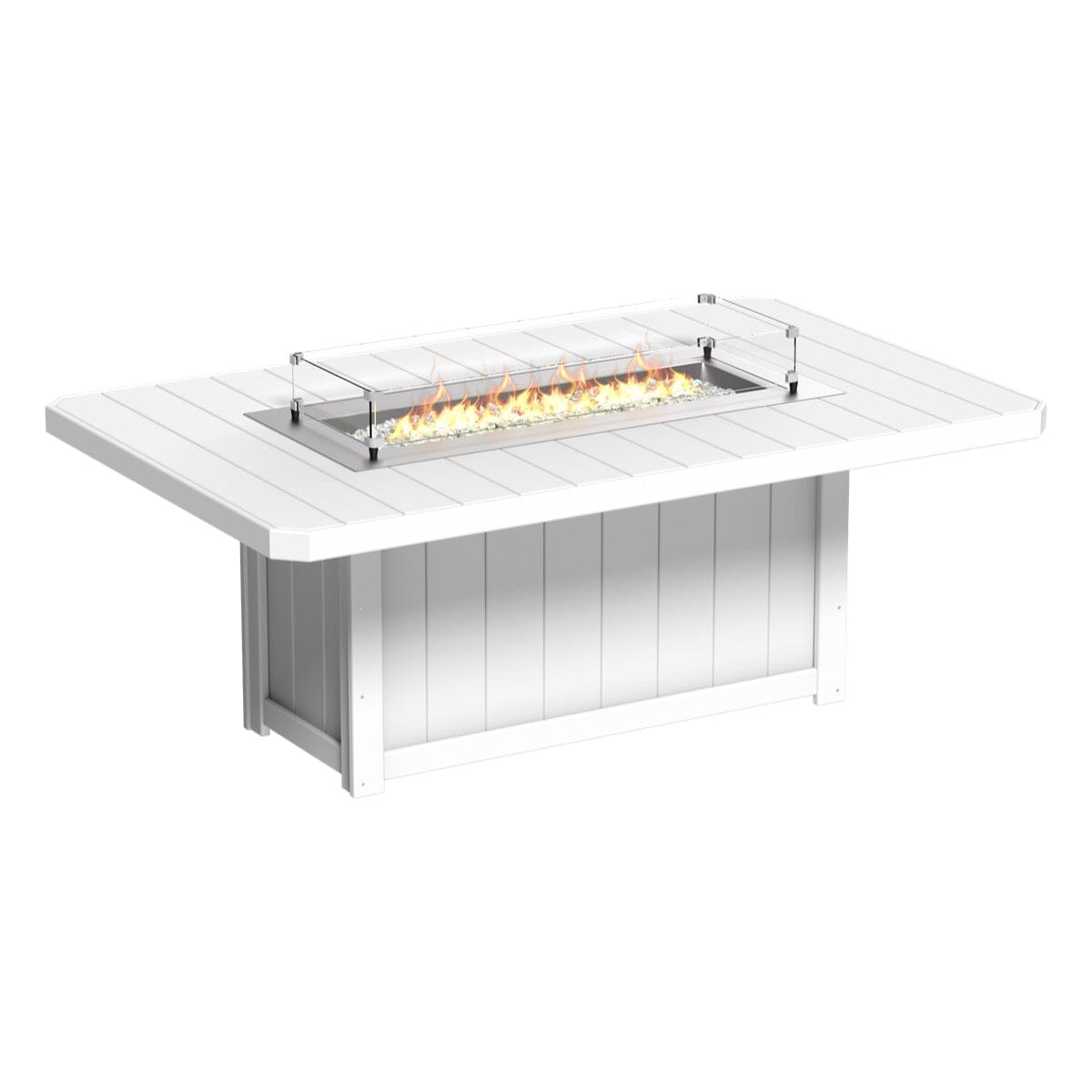 LuxCraft 7 Piece Fire Table & Chairs Dining Set