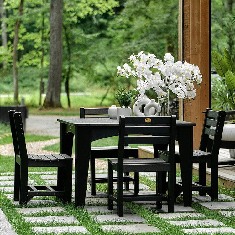LuxCraft 5 Pc Island Dining Table & Chairs
