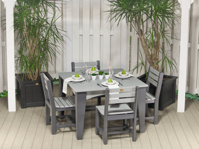 LuxCraft 5 Pc Island Dining Table & Chairs