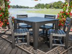 LuxCraft 5 Pc Island Dining Table & Chairs