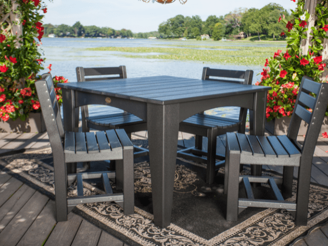 LuxCraft 5 Pc Island Dining Table & Chairs