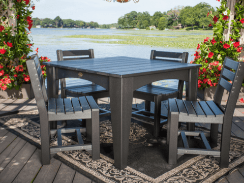 LuxCraft 5 Pc Island Dining Table & Chairs