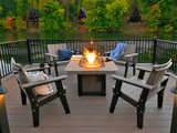 LuxCraft Poly 5 Piece Fire Pit Table & Chairs Set
