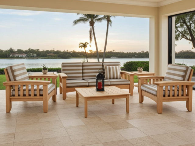 Mission Style Sofa Set - 6 Pieces