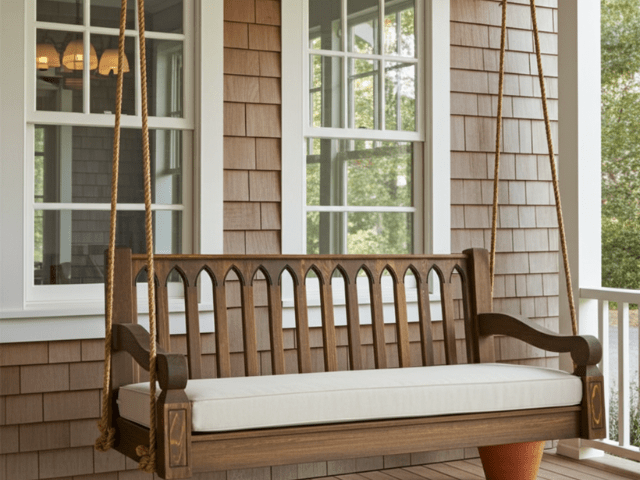 Nostalgic Cathedral Porch Swing and Accessories