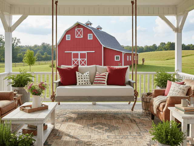 Handmade Wooden Bed Swing – Old Americana | Custom Outdoor Swing Bed