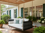 Hanging Bed Swing – Plantation Row | Solid Wood Outdoor Porch Daybed