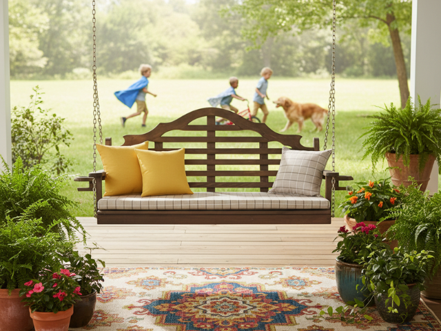 Marlboro Red Cedar Porch Swing