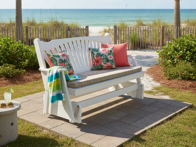 Fan-Back Pine Glider by A&L Furniture