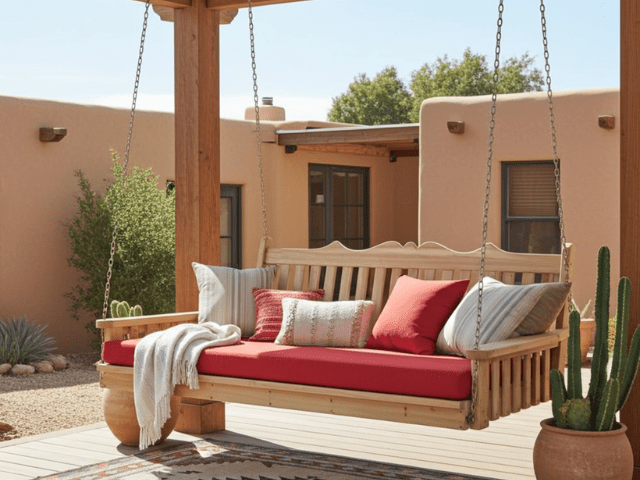 Royal English Garden Red Cedar Swing Bed