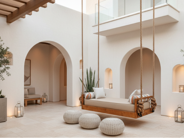 Custom Teak Bed Swing – Surfside Collection | Handmade Outdoor Swing Bed