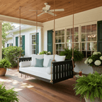 Hanging Bed Swing – Plantation Row | Solid Wood Outdoor Porch Daybed